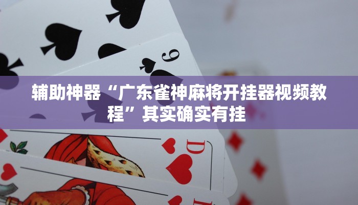 辅助神器“广东雀神麻将开挂器视频教程”其实确实有挂 
