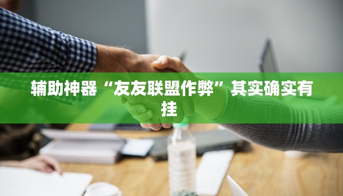 辅助神器“友友联盟作弊”其实确实有挂 