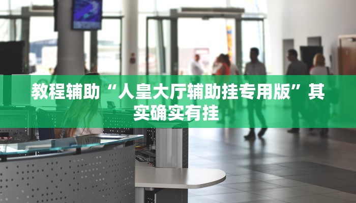 教程辅助“人皇大厅辅助挂专用版”其实确实有挂 