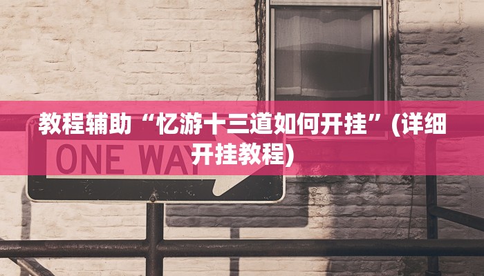 教程辅助“忆游十三道如何开挂”(详细开挂教程)