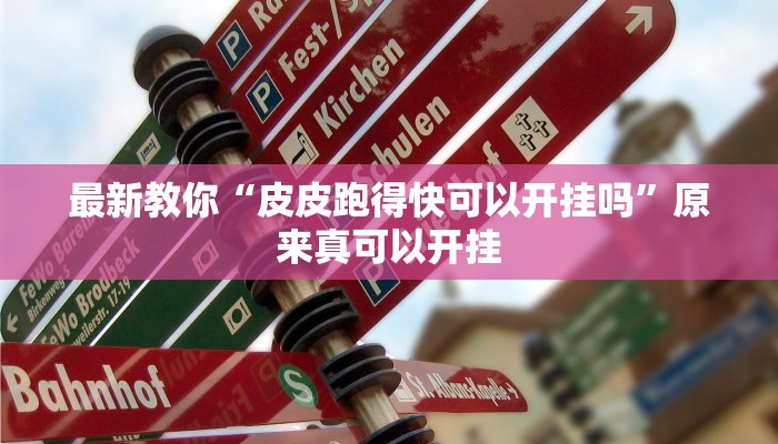 最新教你“皮皮跑得快可以开挂吗”原来真可以开挂