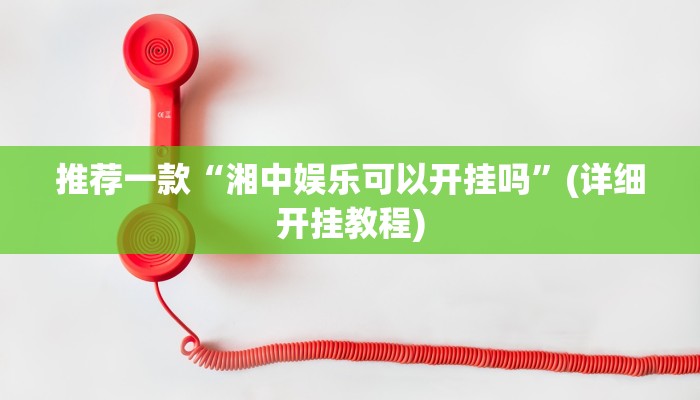推荐一款“湘中娱乐可以开挂吗”(详细开挂教程)