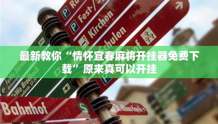最新教你“情怀宜春麻将开挂器免费下载”原来真可以开挂